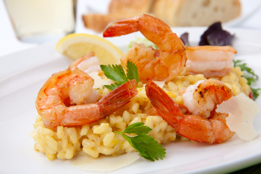 Risotto con gambas