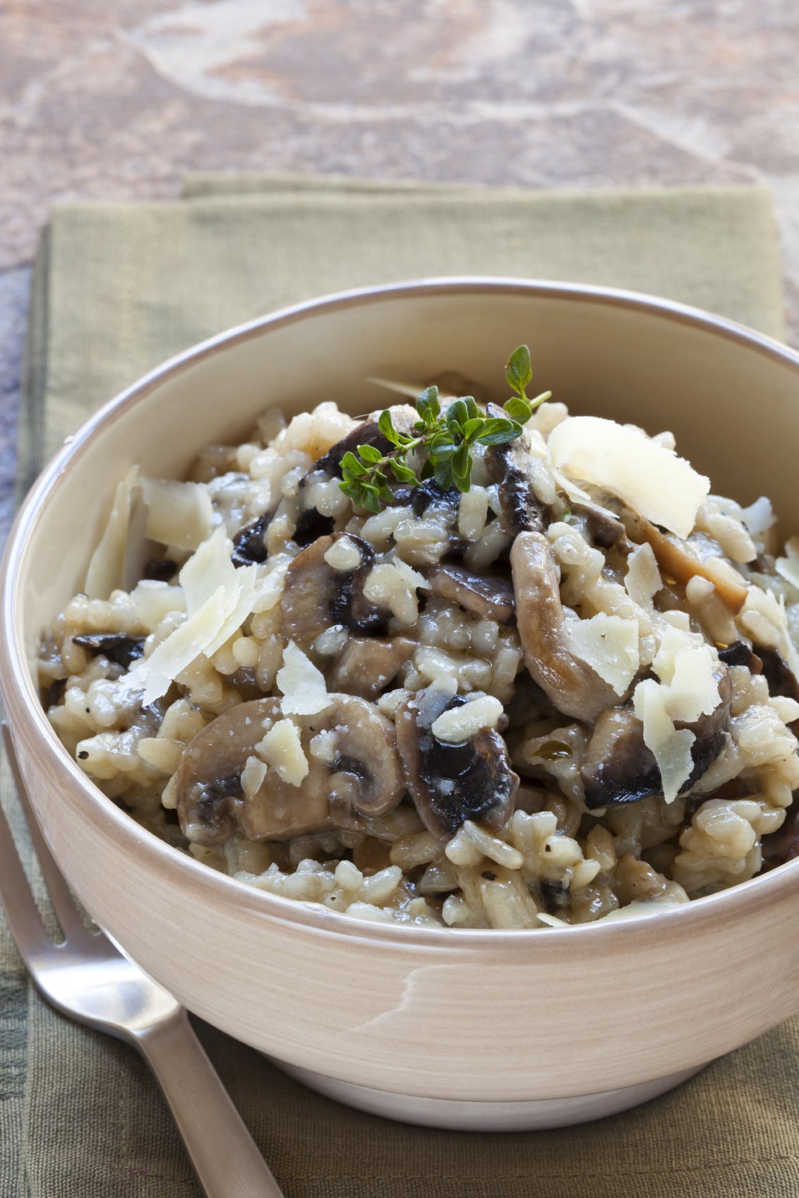 Risotto de portobello champinones