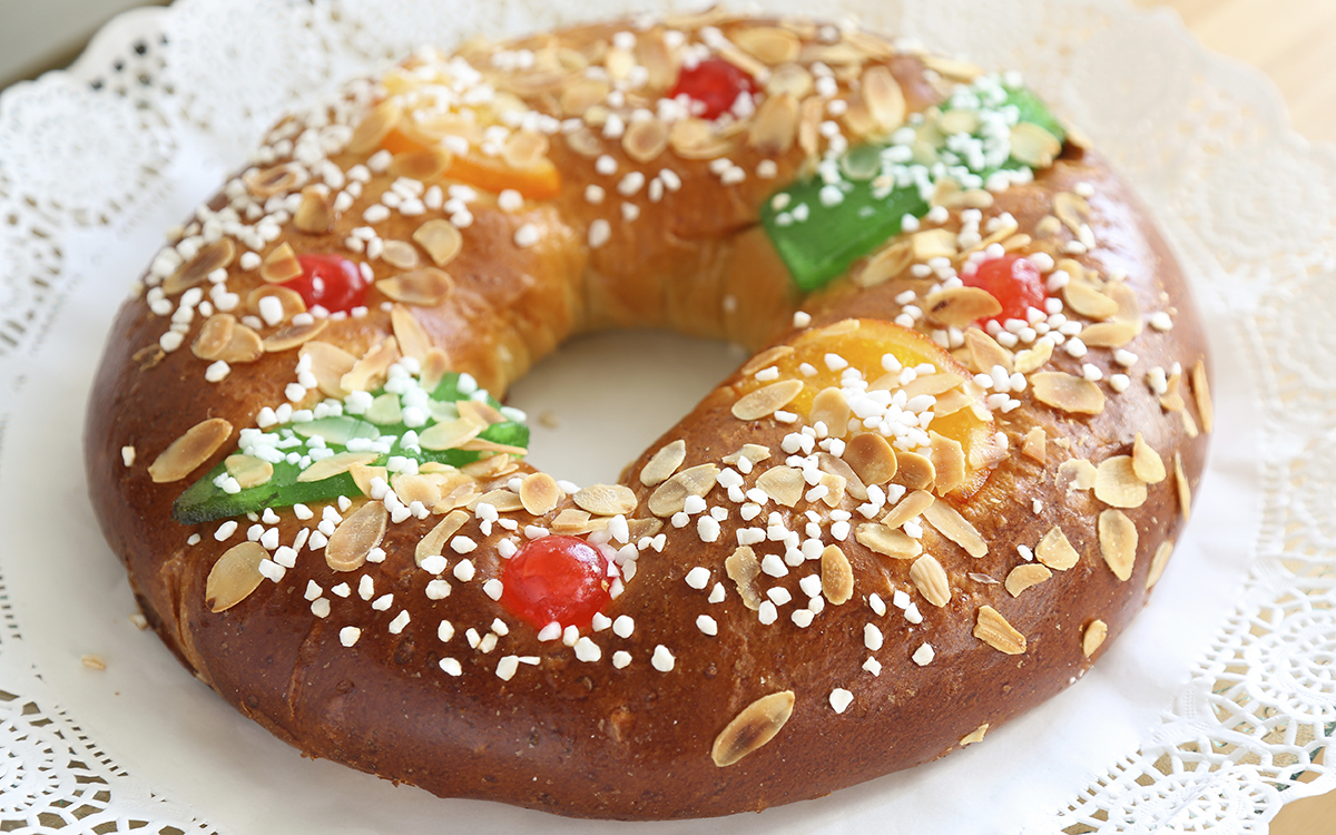 Roscón de Reyes tradicional