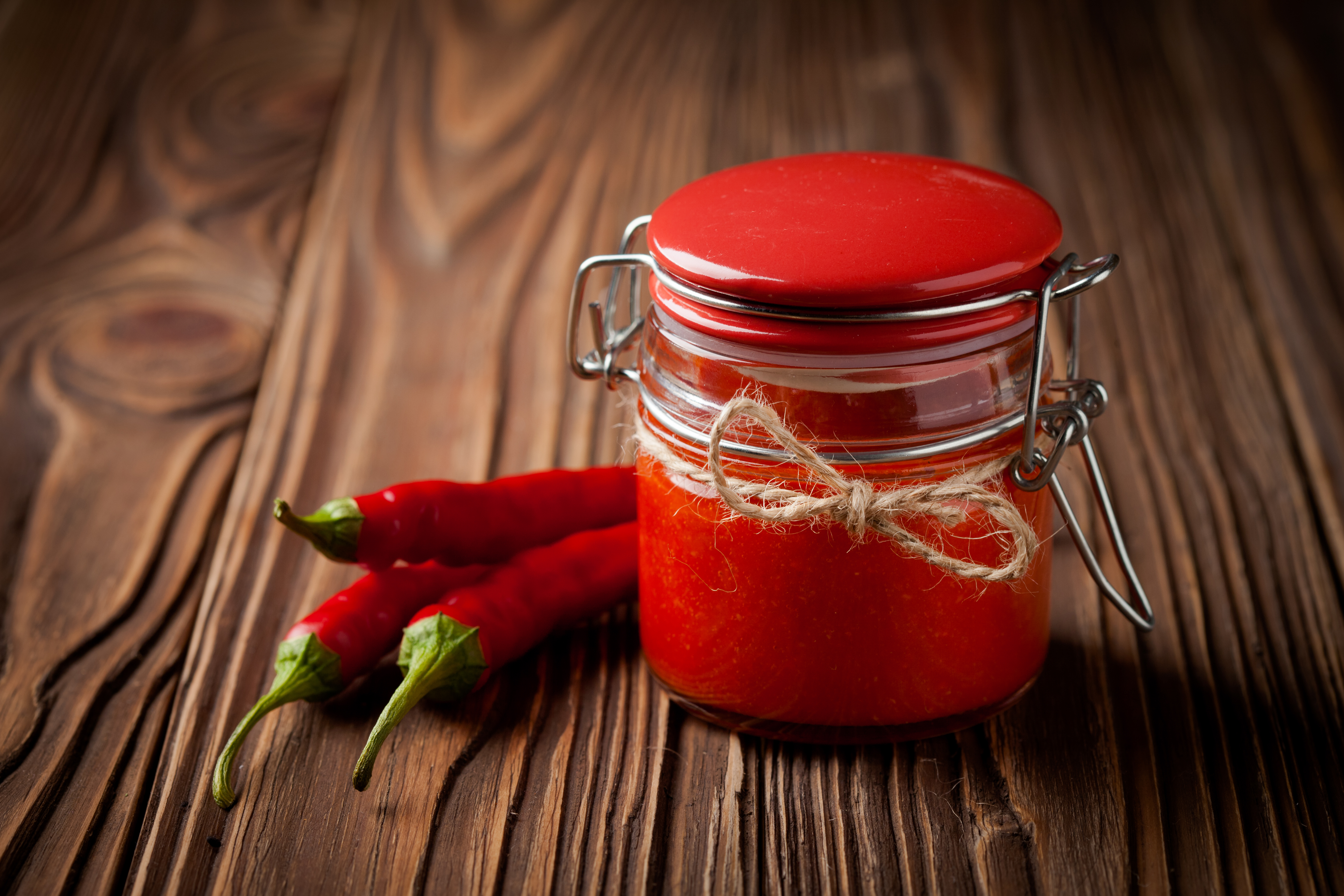 Salsa con chiles habaneros