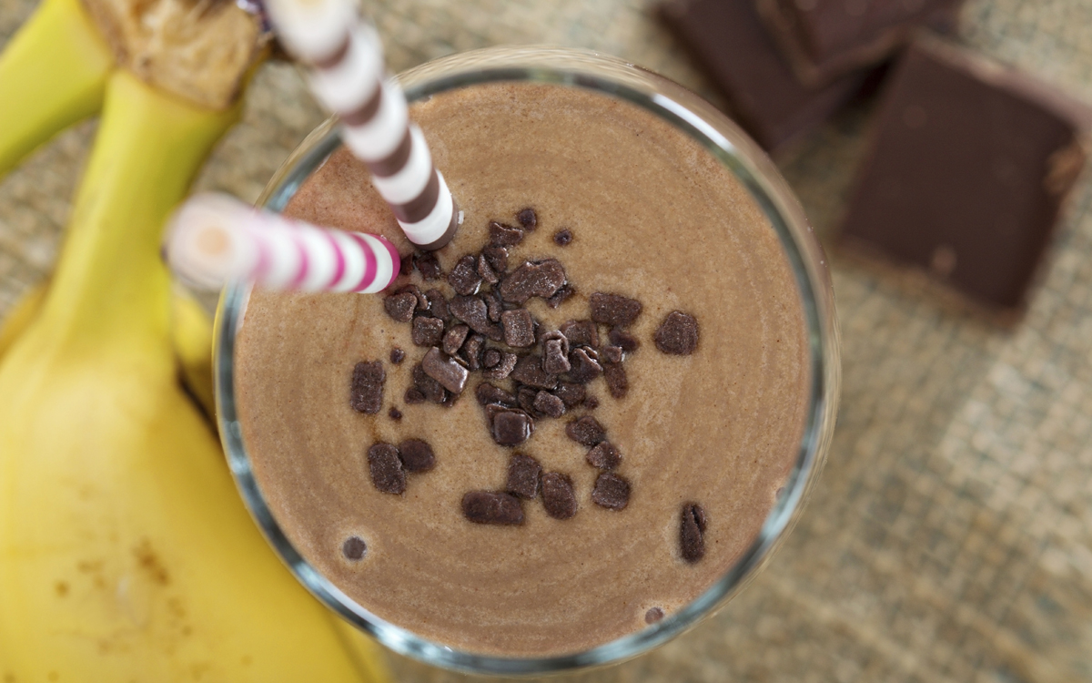 Smoothie de chocolate y plátano