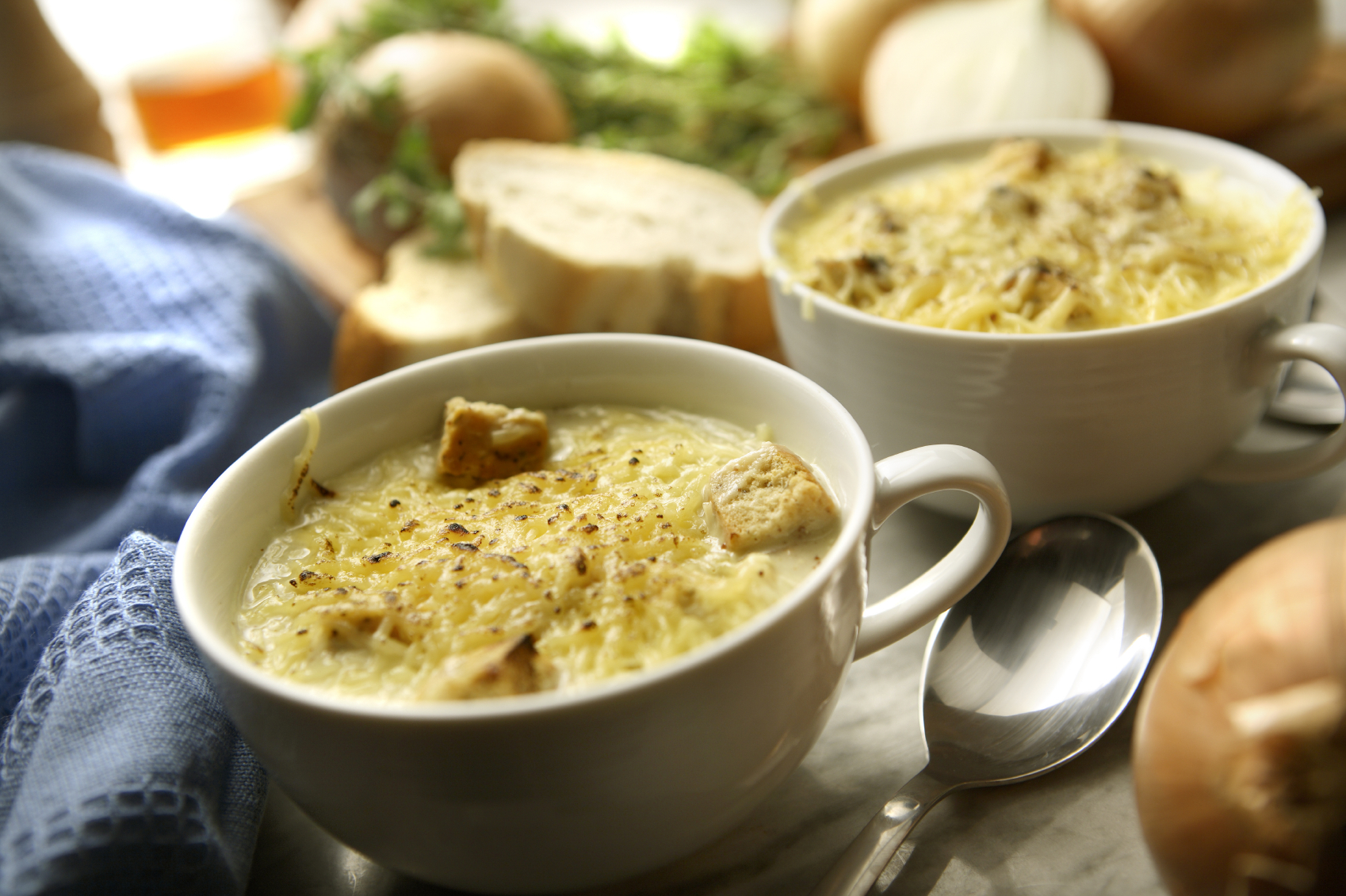 Sopa de cebolla y huevo