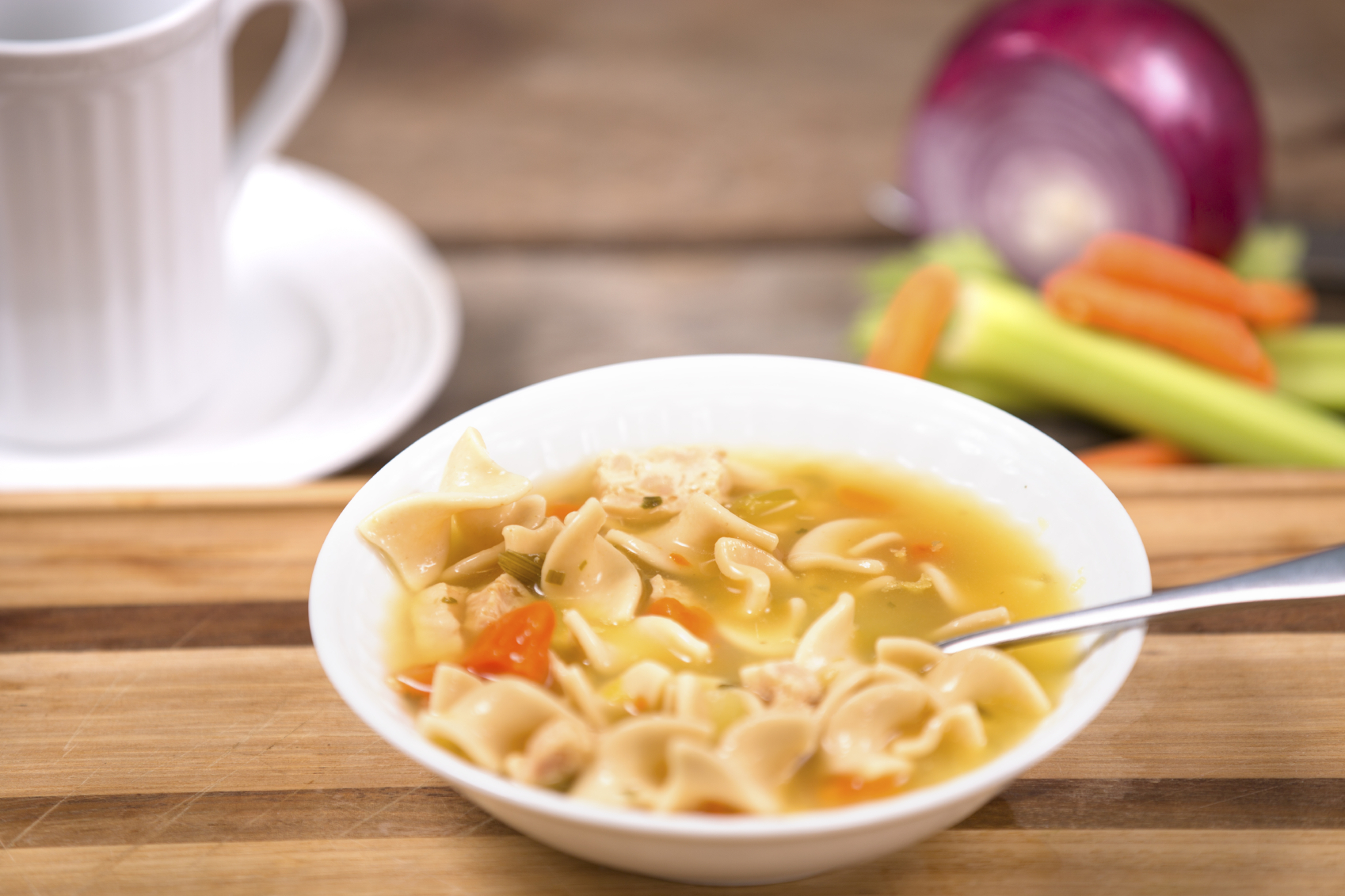 Sopa de pasta con zanahoria