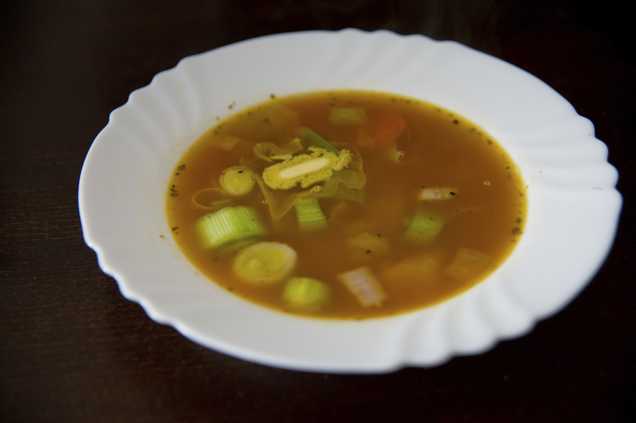 Sopa de puerro y patata