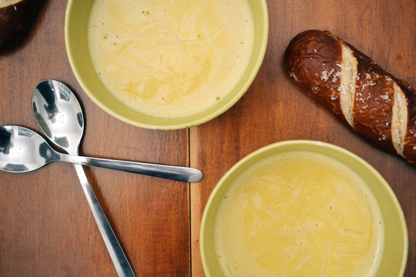 Sopa de queso y cerveza