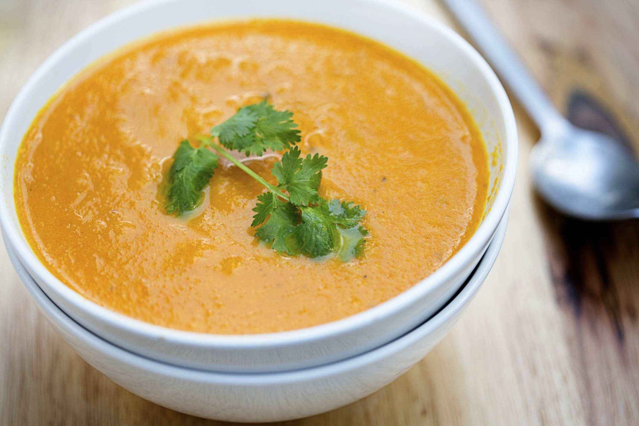 Sopa de zanahorias con boniato