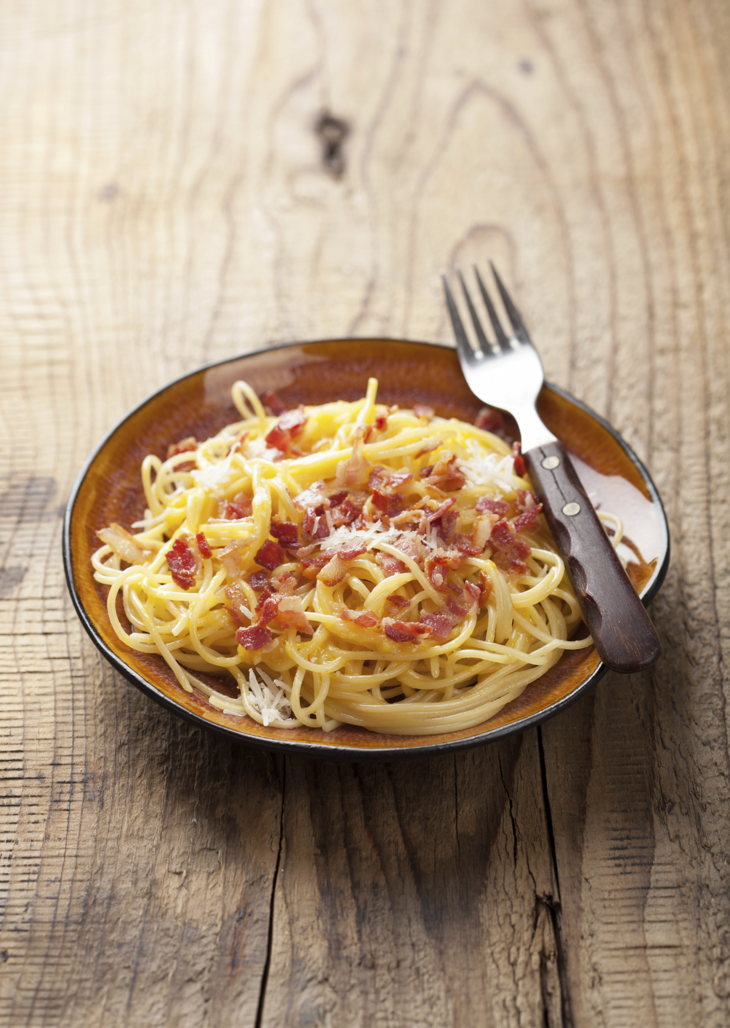 Spaghetti  alla Carbonara con bacón