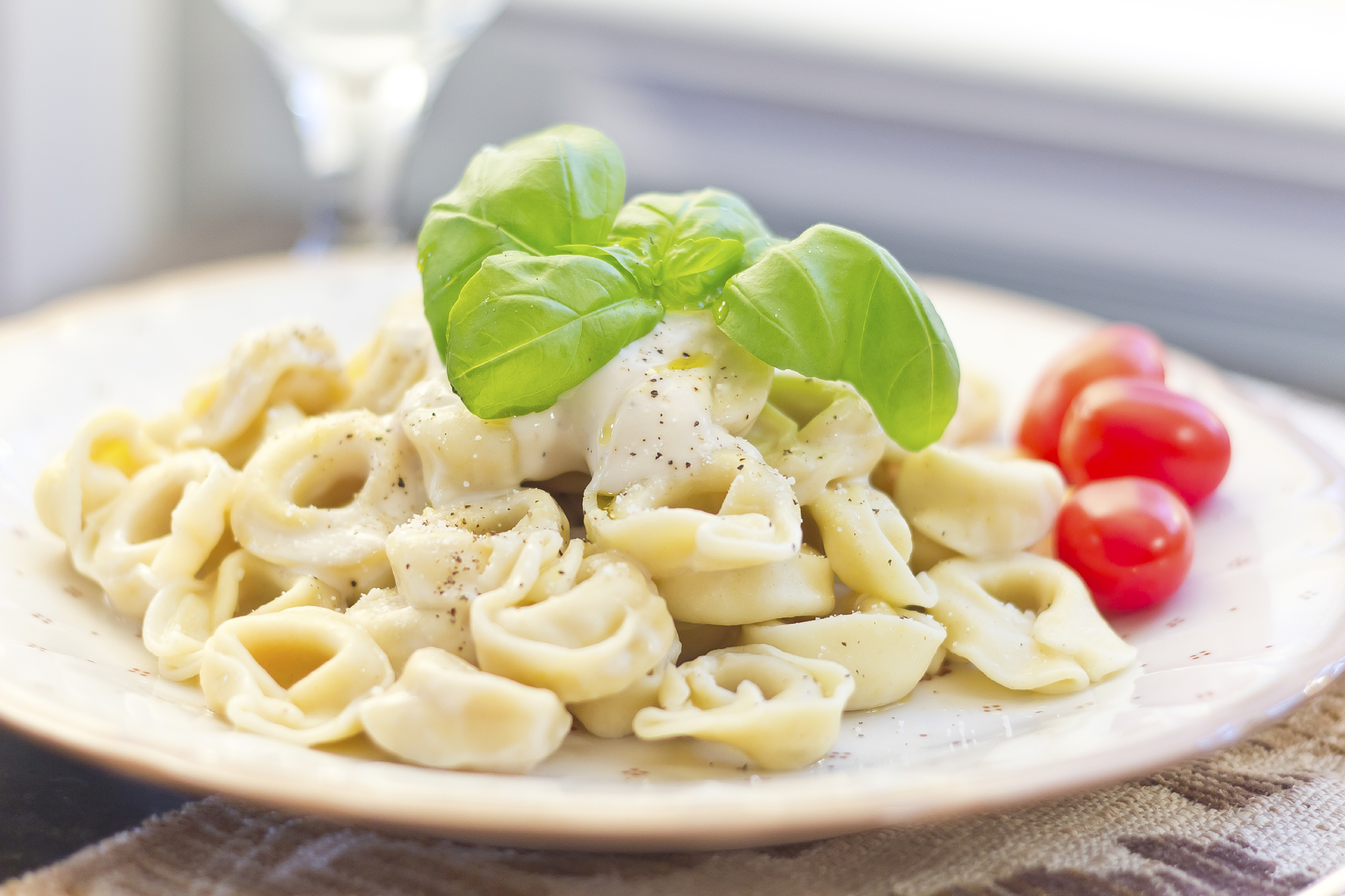 Pasta con crema