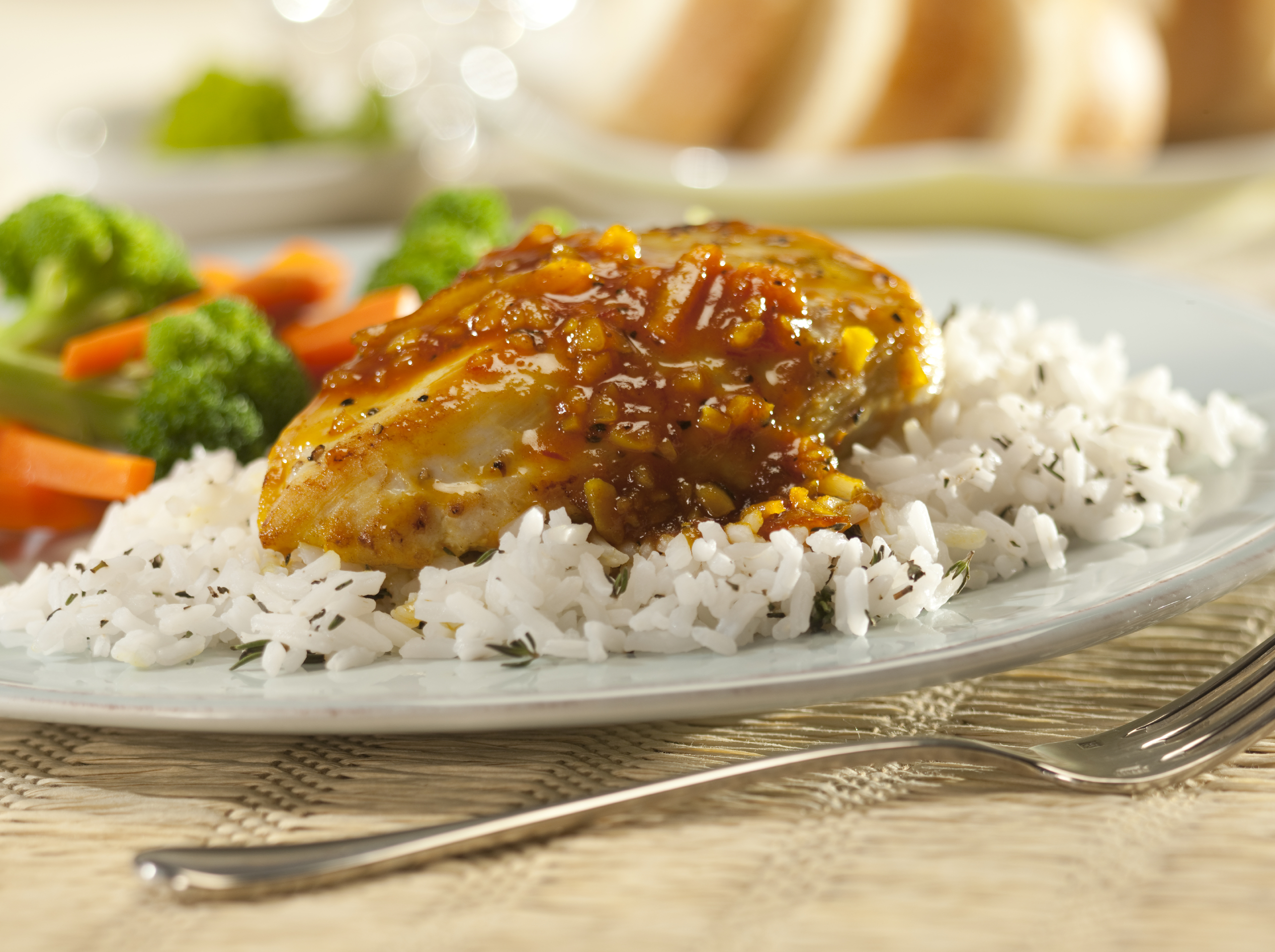 Pollo en salsa de naranja