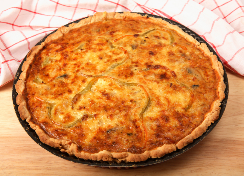 Tarta de cebolla y queso