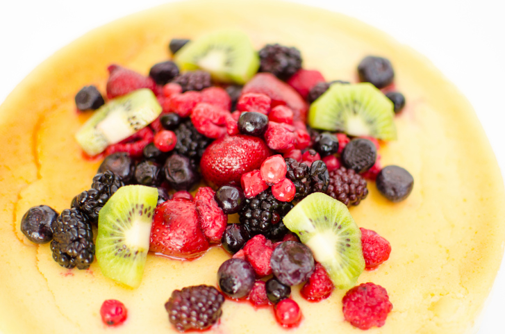 Tarta de queso con frutas