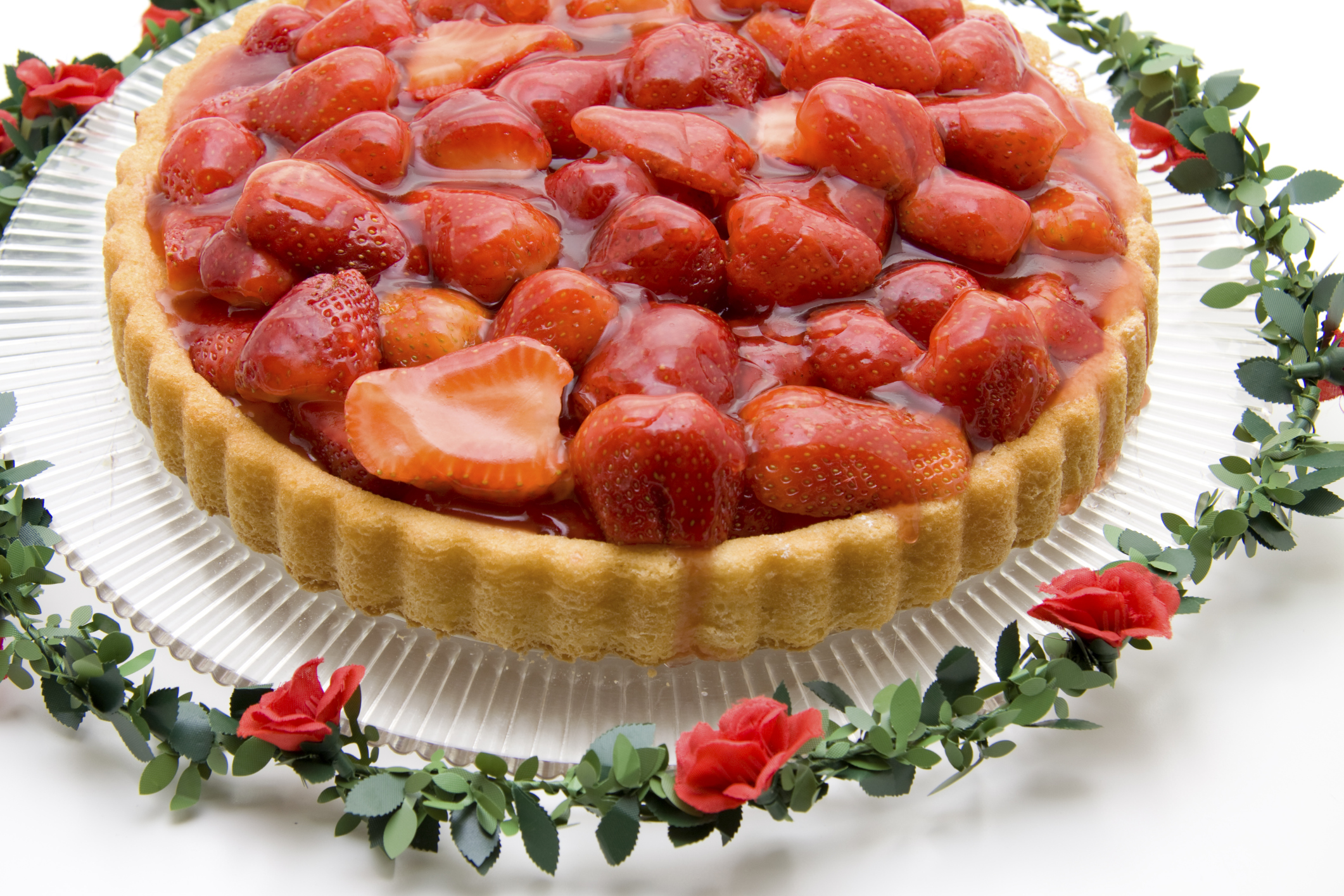 Tarta de fresas cremosa