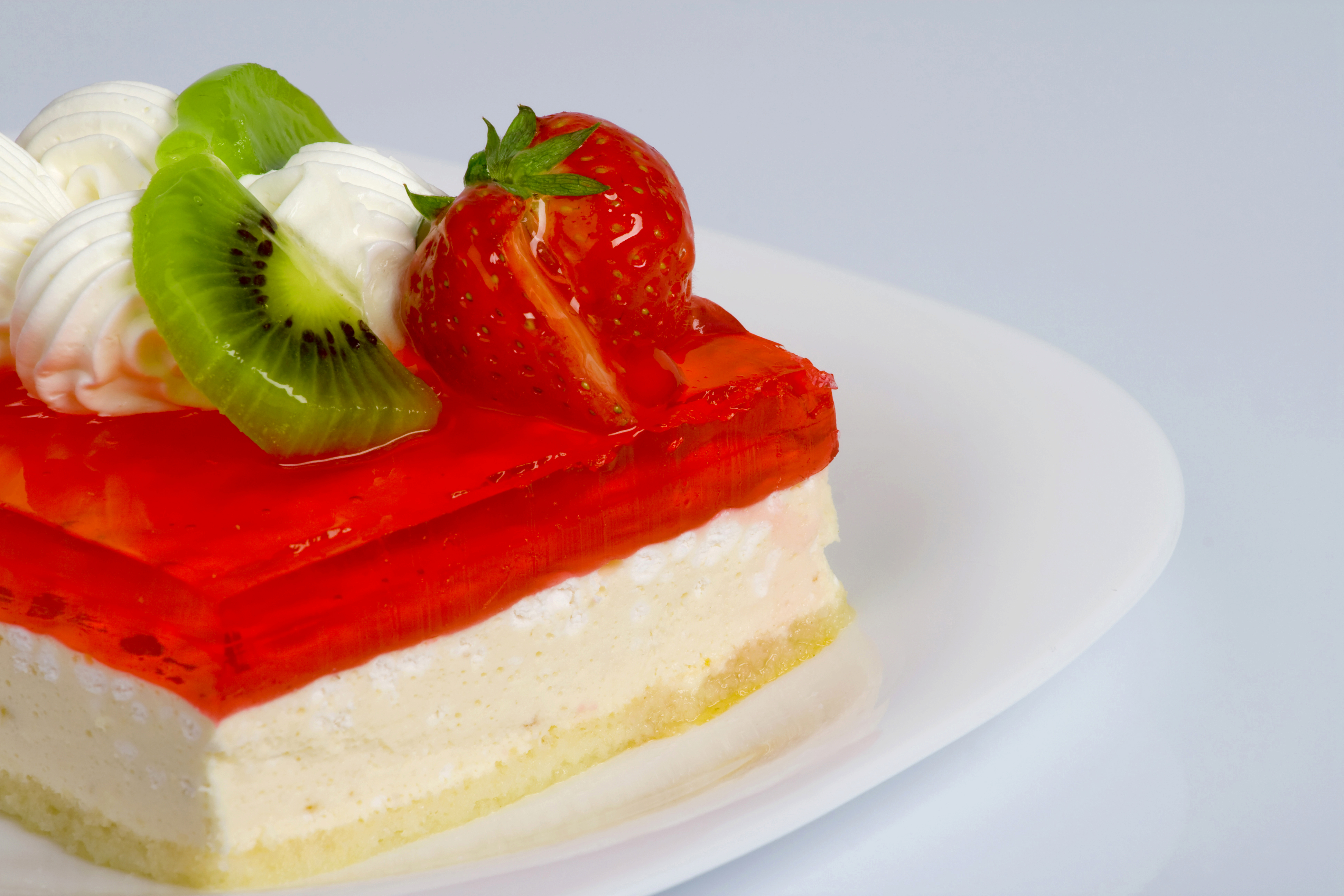 Tarta de gelatina, yogurt y fruta