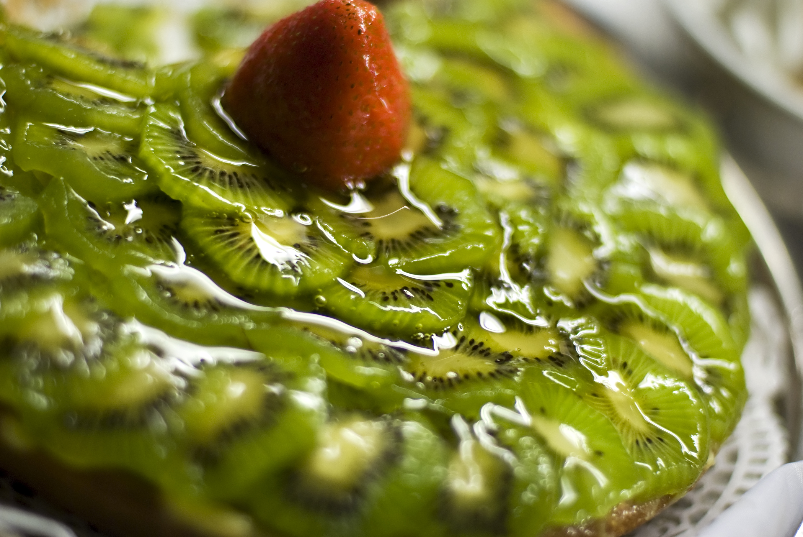 Tarta de kiwi casera