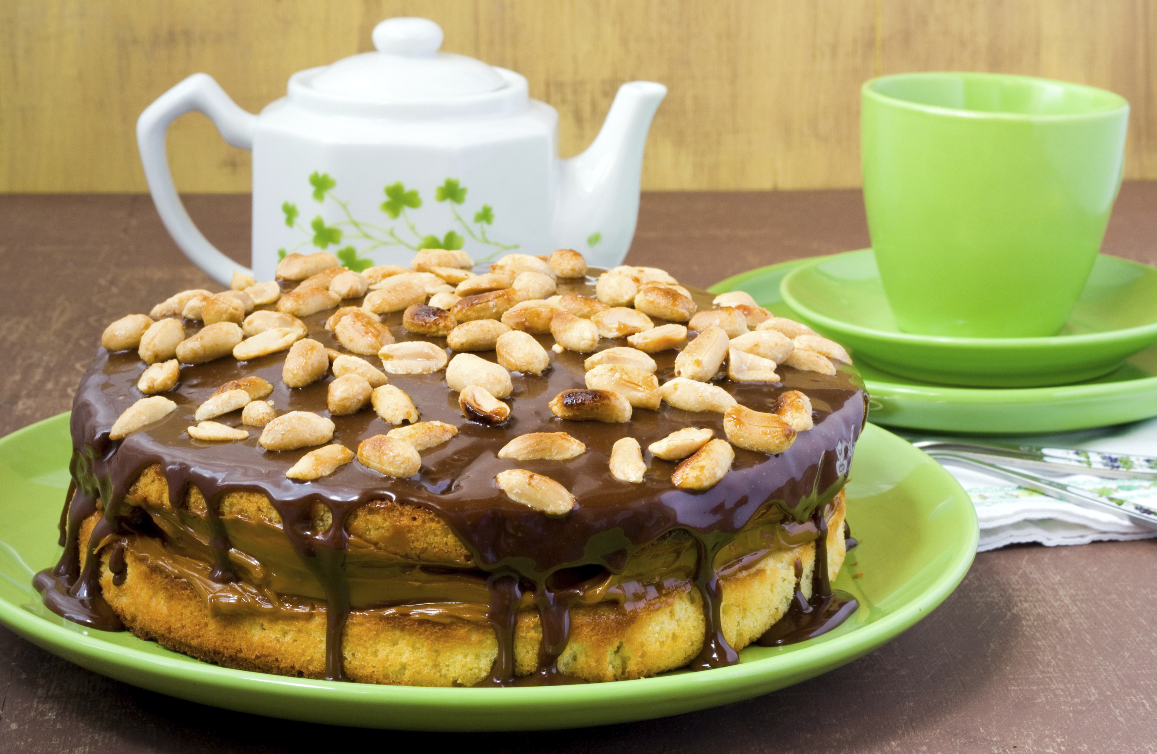 Tarta de maicena con dulce de leche