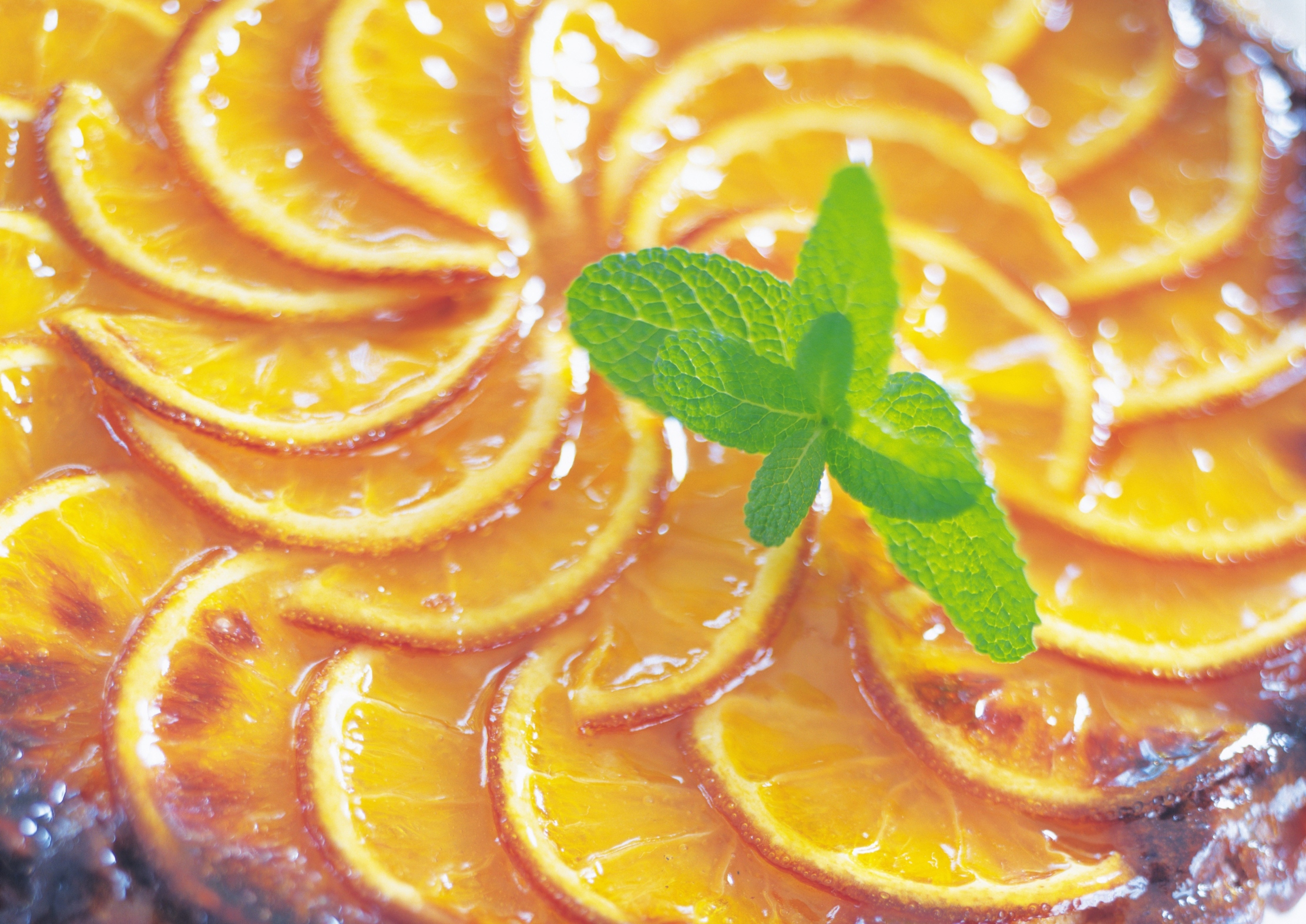 tarta de naranja y mazapán