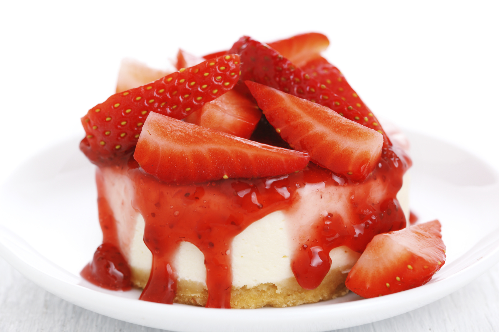 Tarta queso ligera de fresas