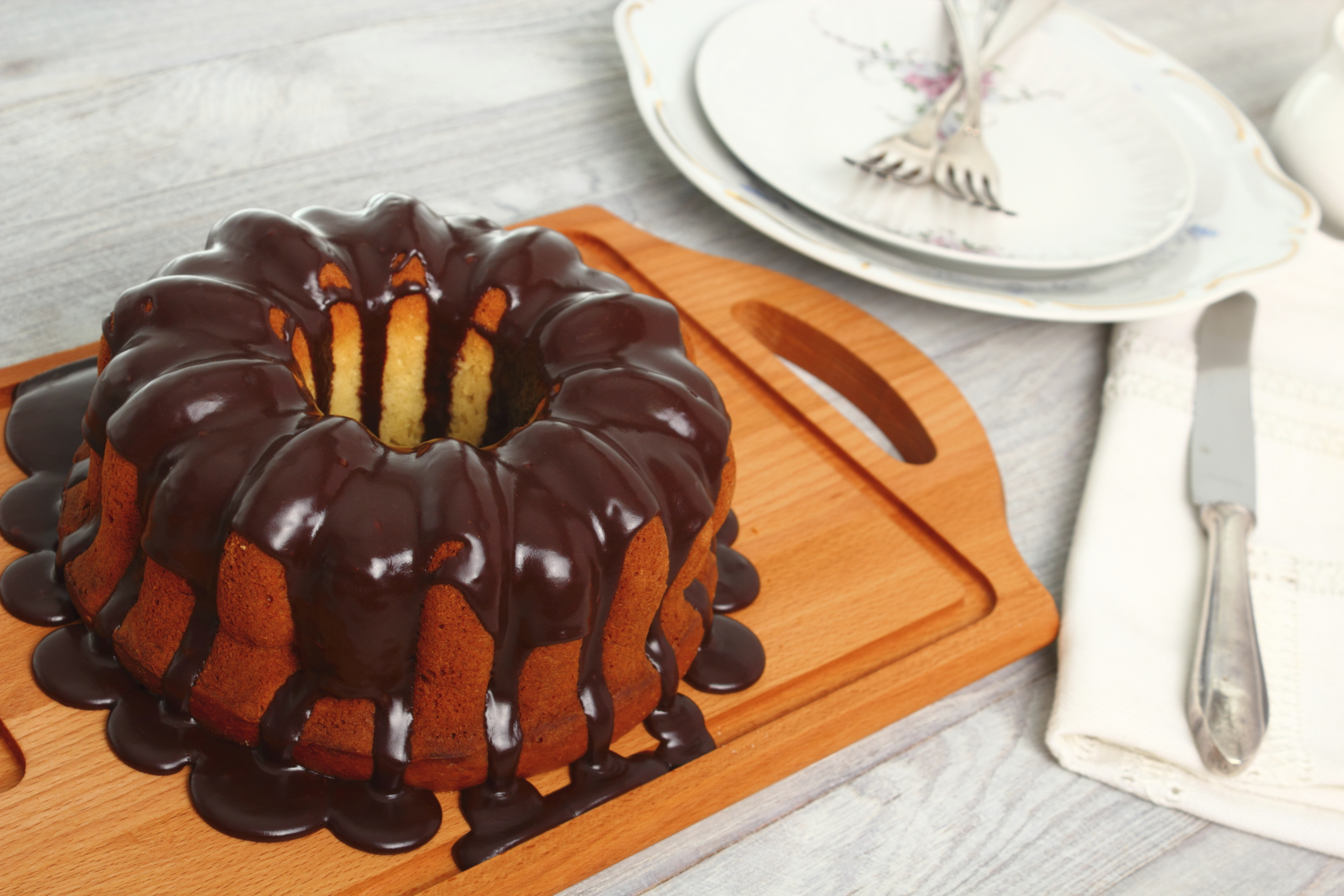 Tarta simple de chocolate