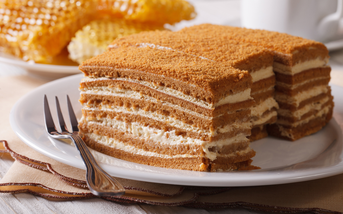 Tarta de galletas y miel