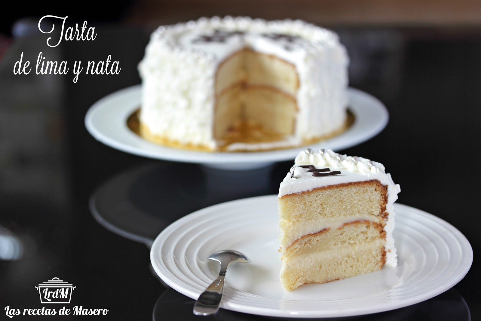 Tarta de lima y nata