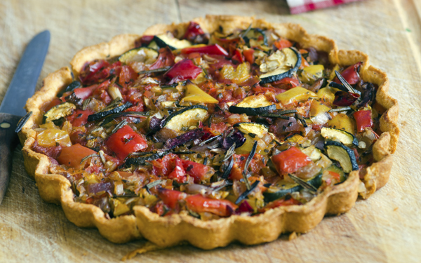 Tarta de verduras asadas