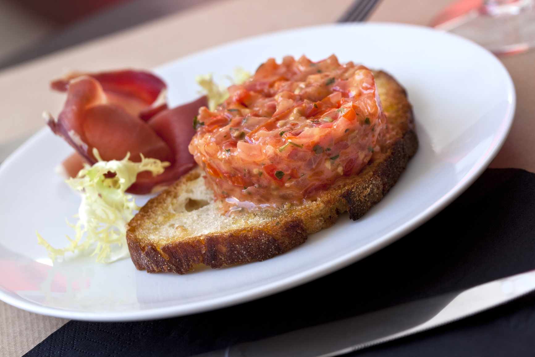 Tartar de jamón ibérico y dulce