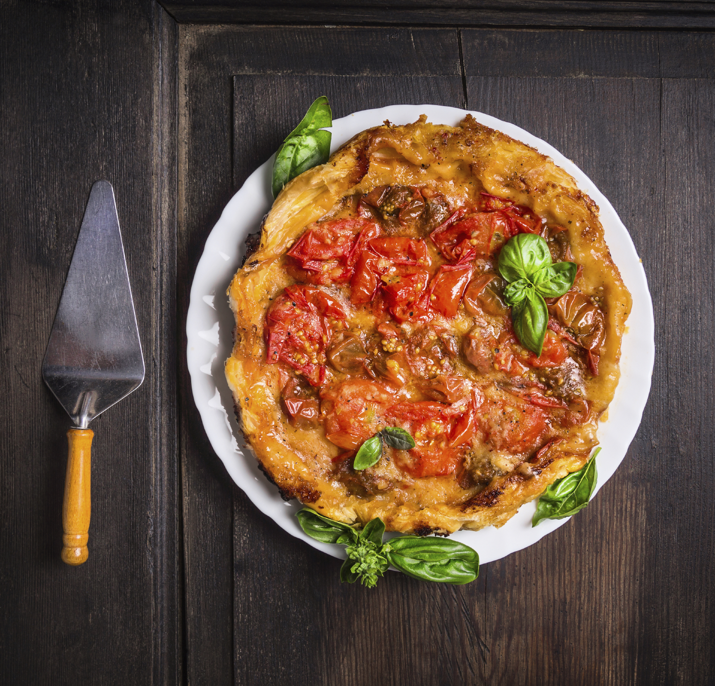 Tatin de tomate y roquefort