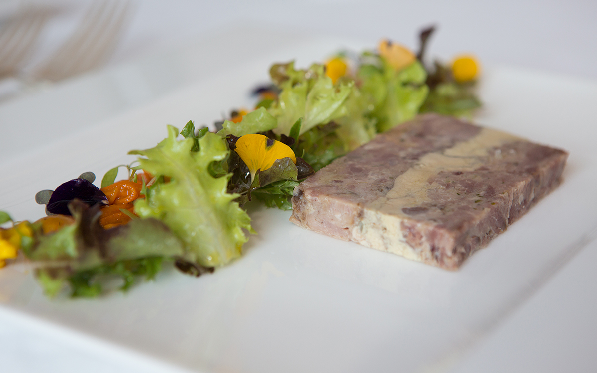 Terrina picalilli con lacón y foie