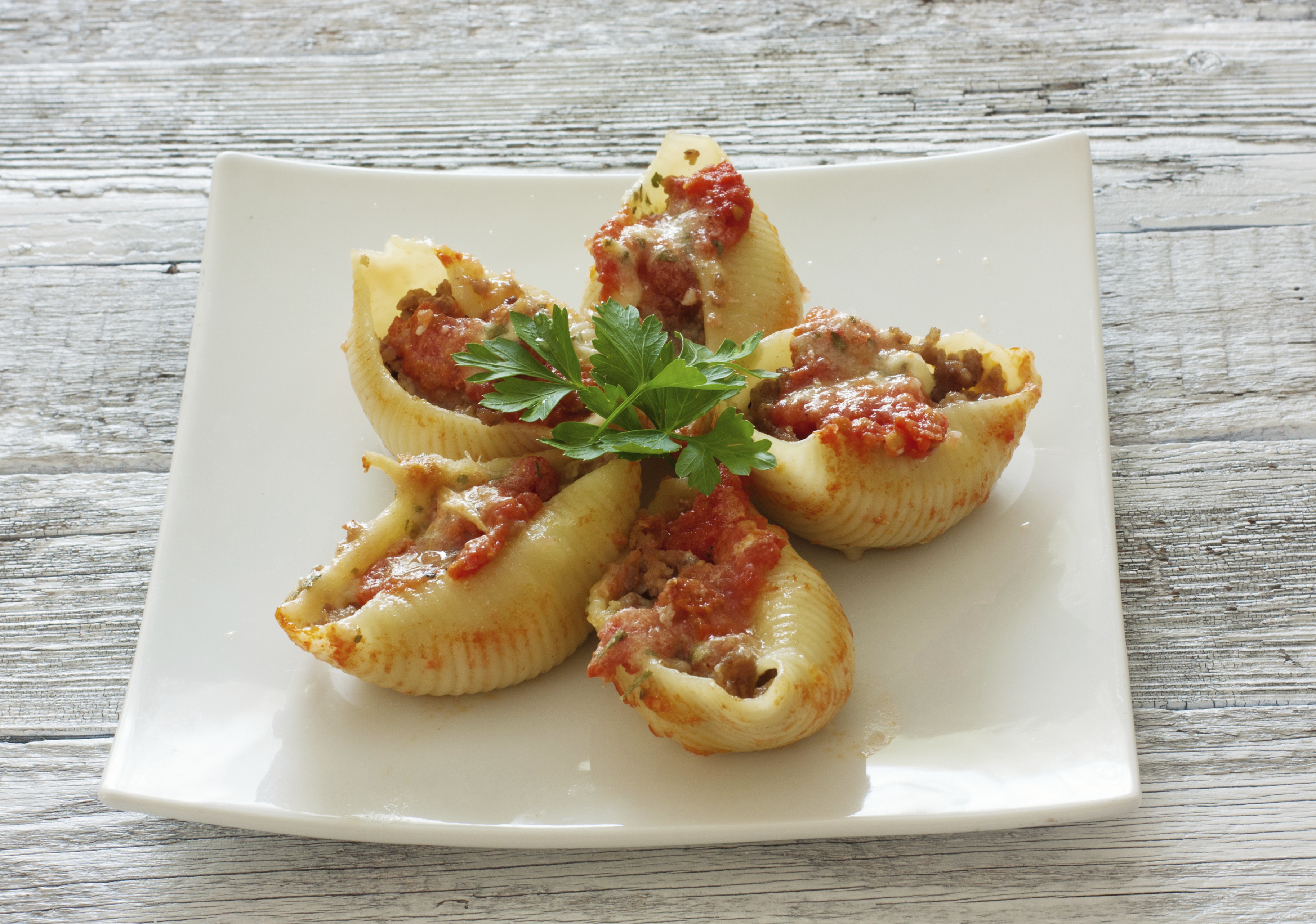 Pasta rellena de carne