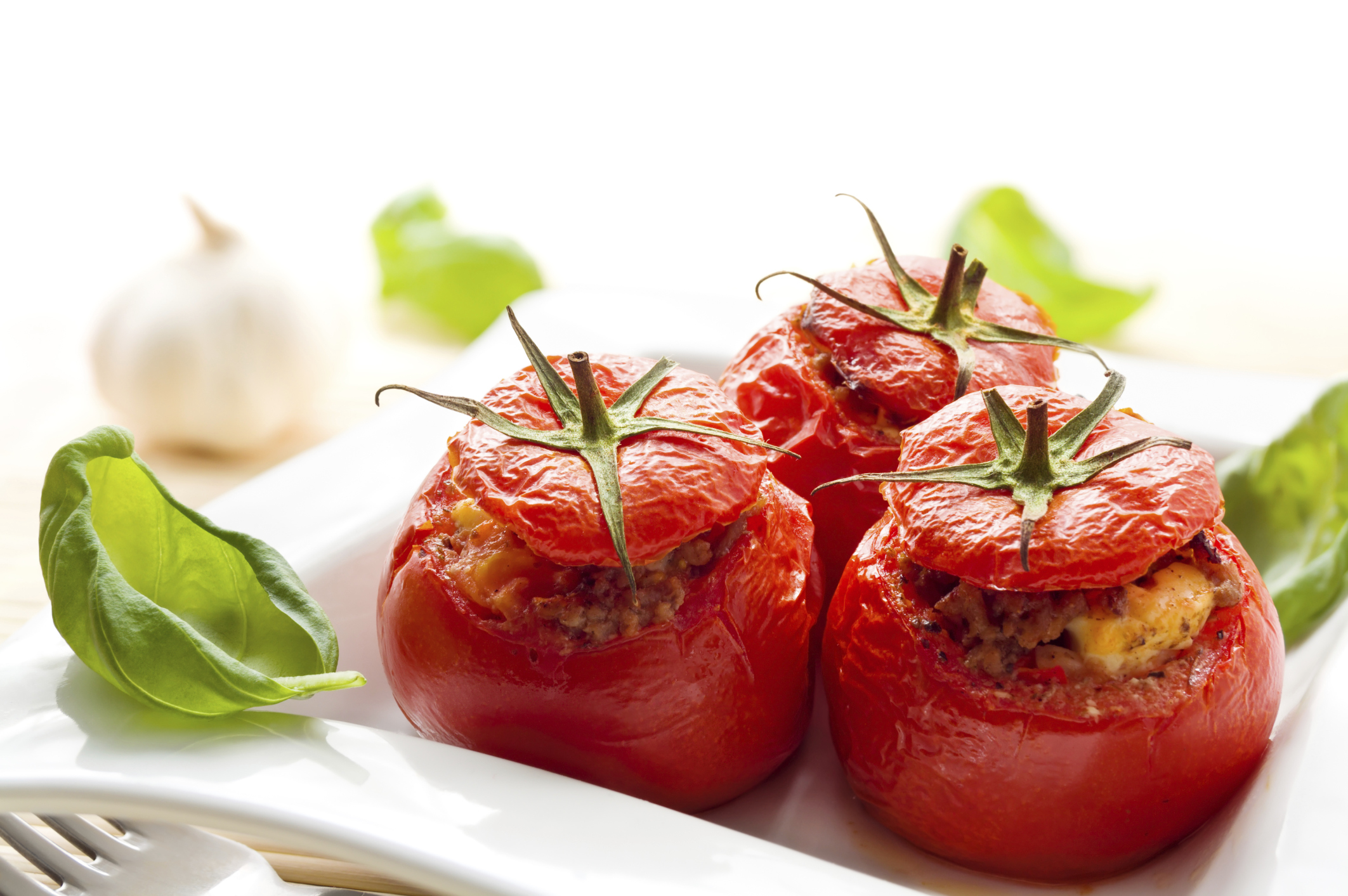 Tomates rellenos de champiñones al horno