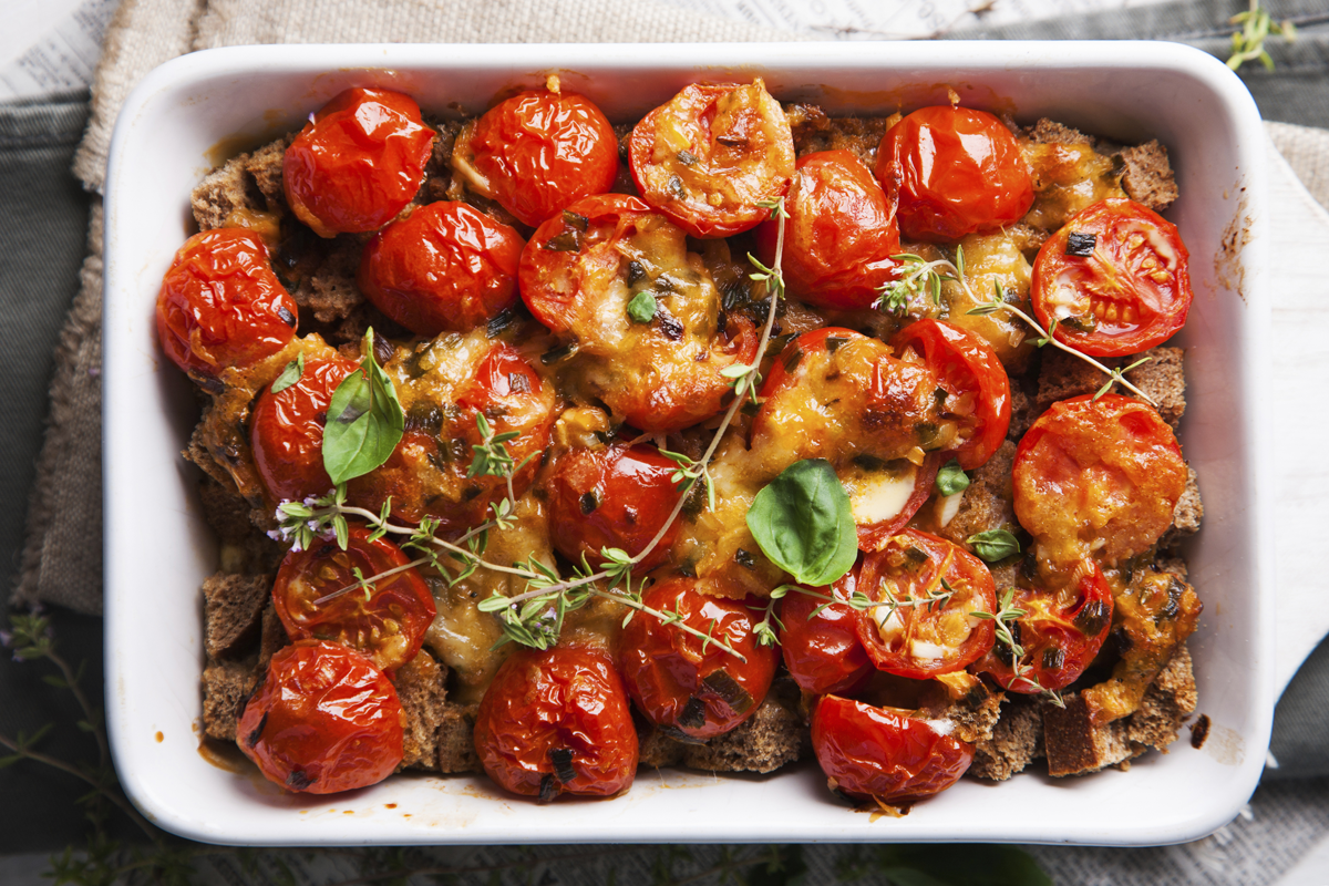 Tomates rústicos al horno