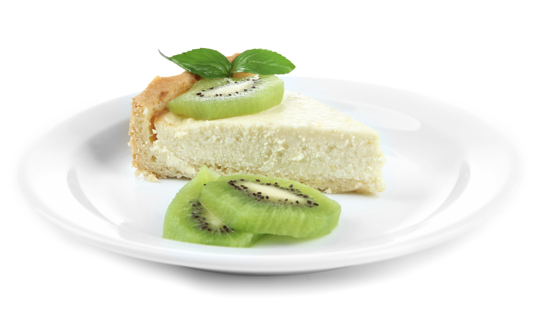 Torta de crema de limón con kiwis
