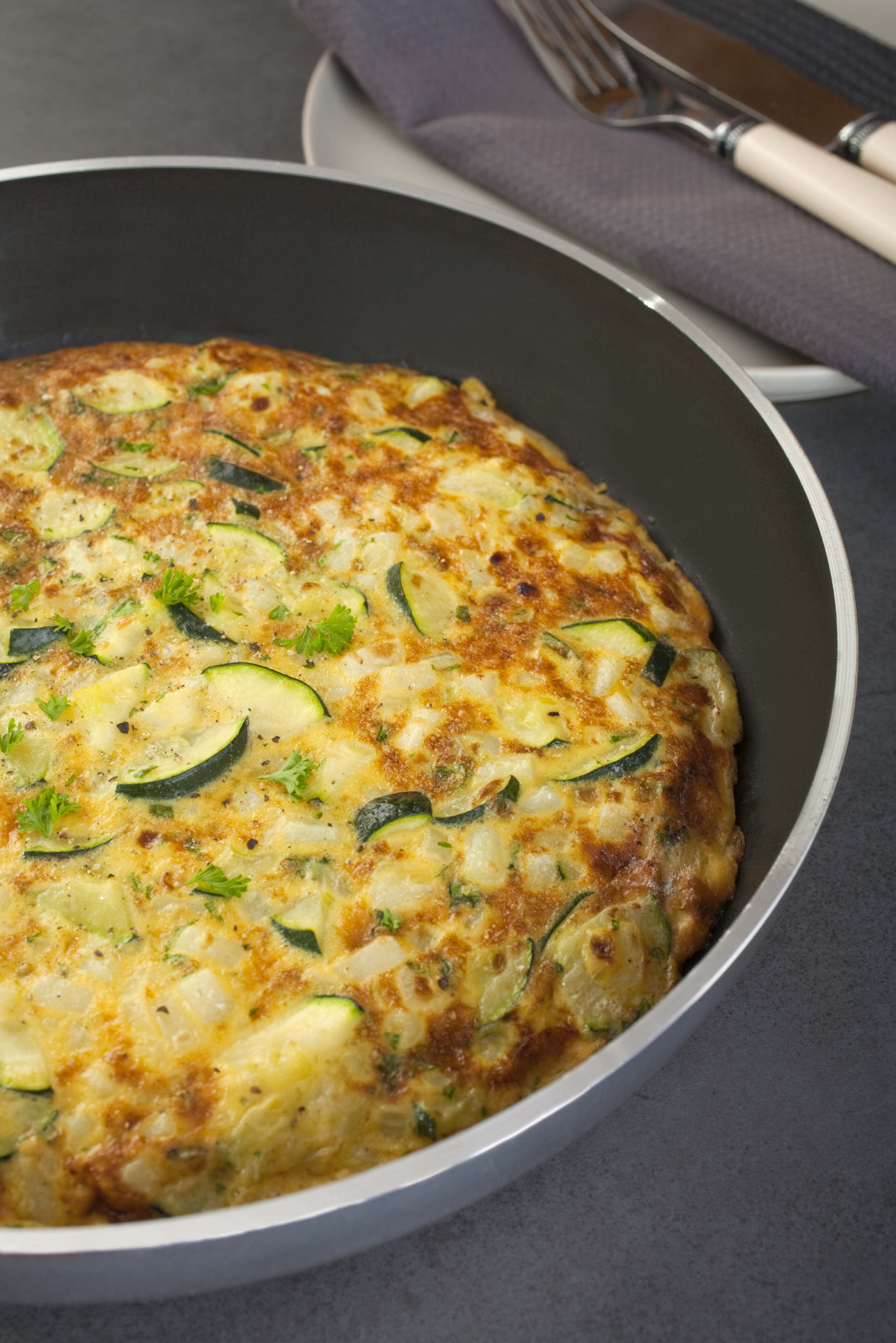 Tortilla de patata y calabacín