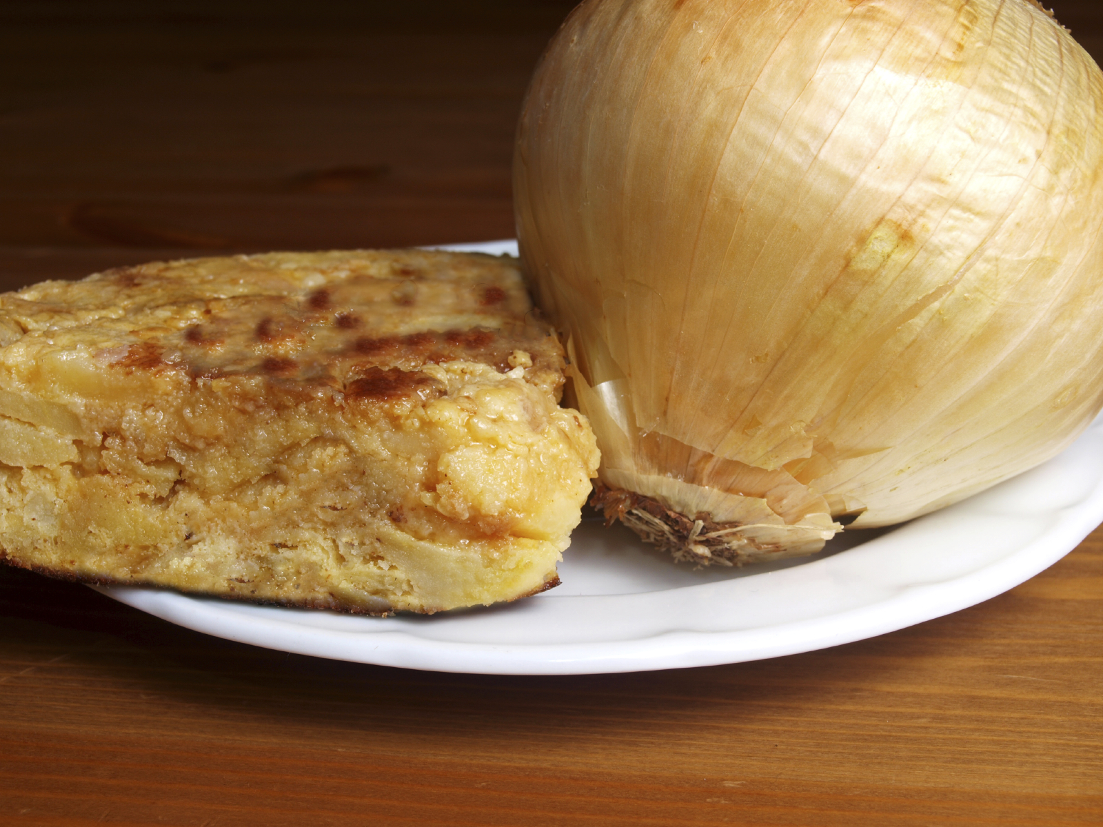 Tortilla de patatas y cebolla