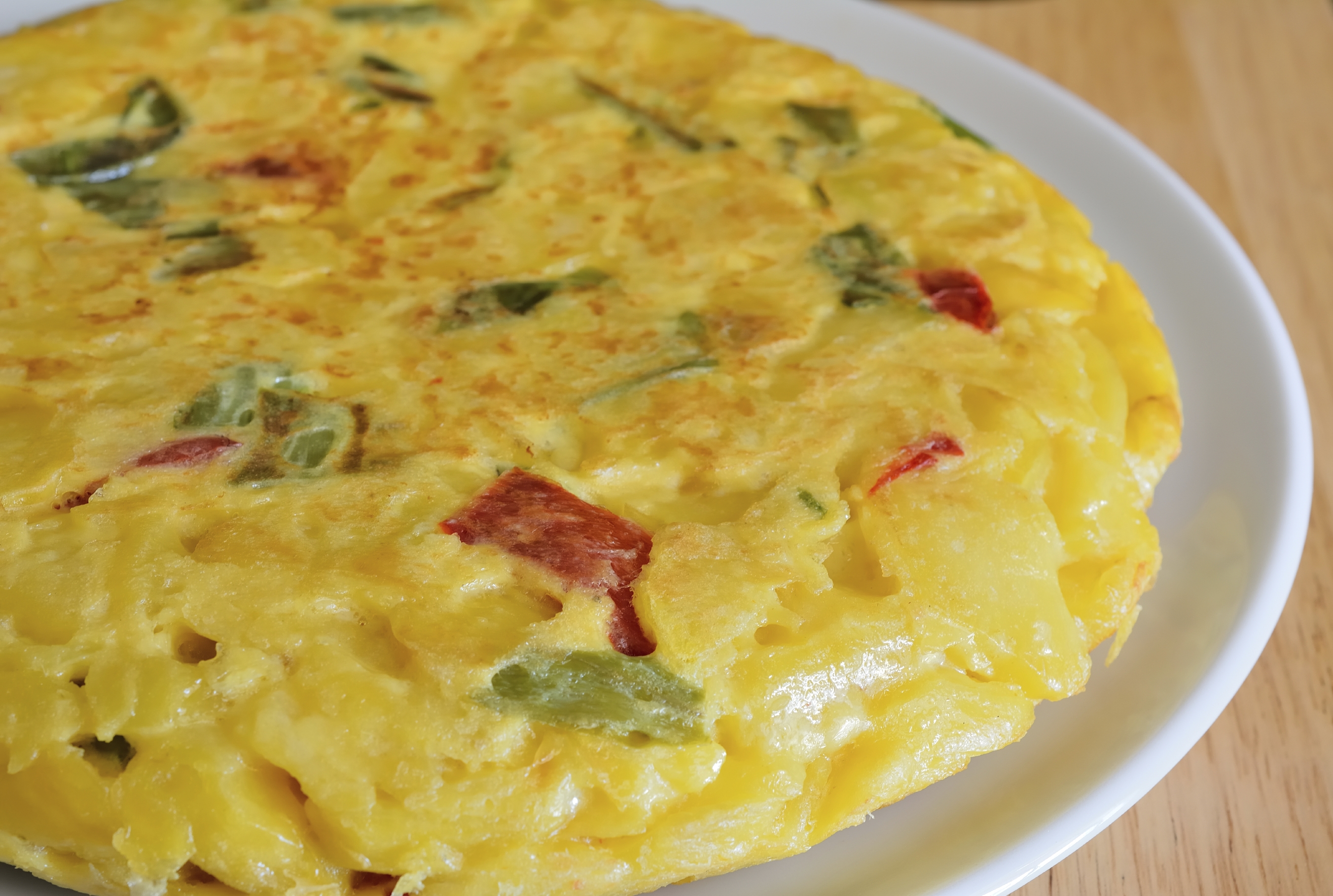 Tortilla de patatas con chorizos