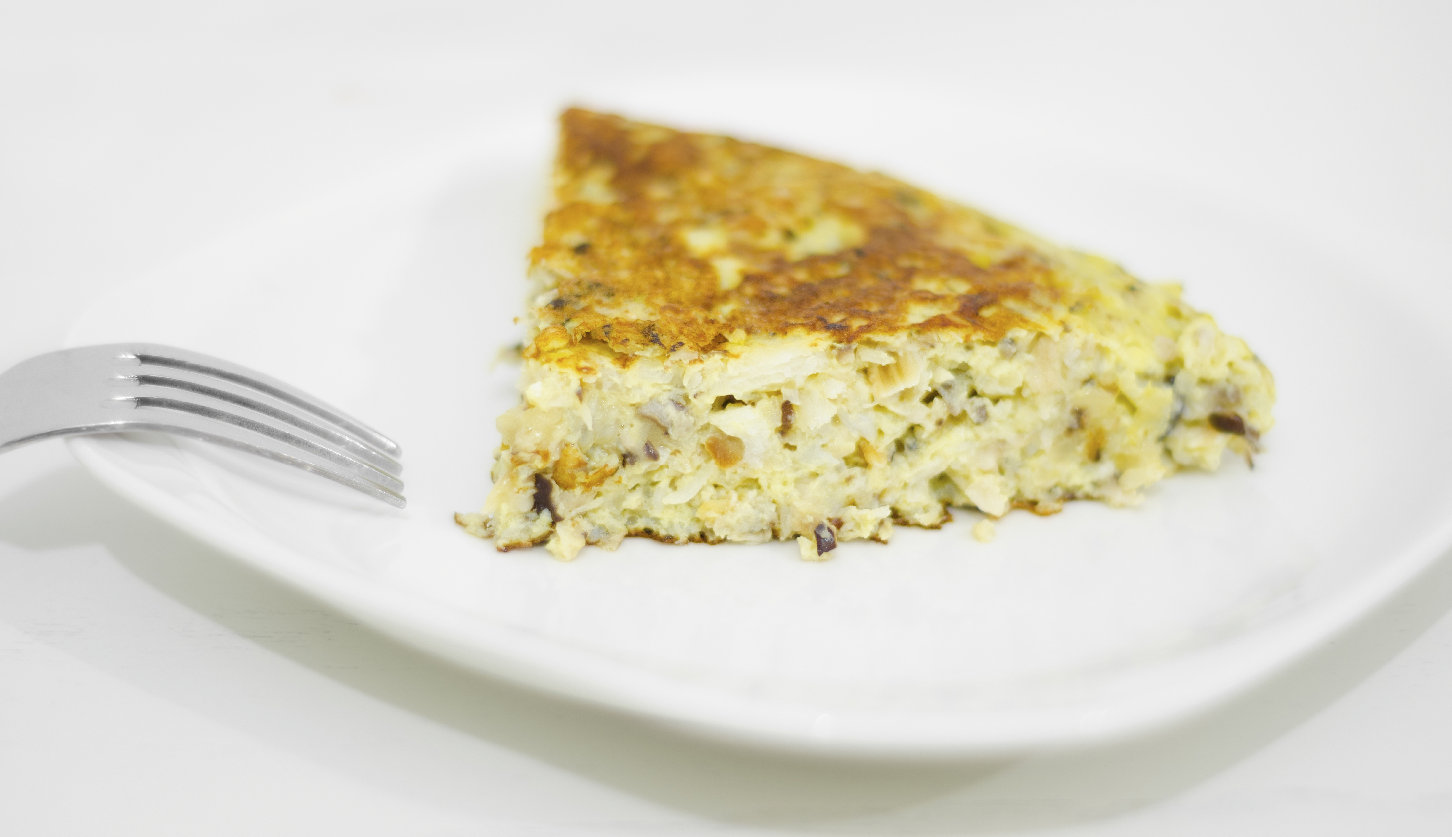 Tortilla de patatas y puerro