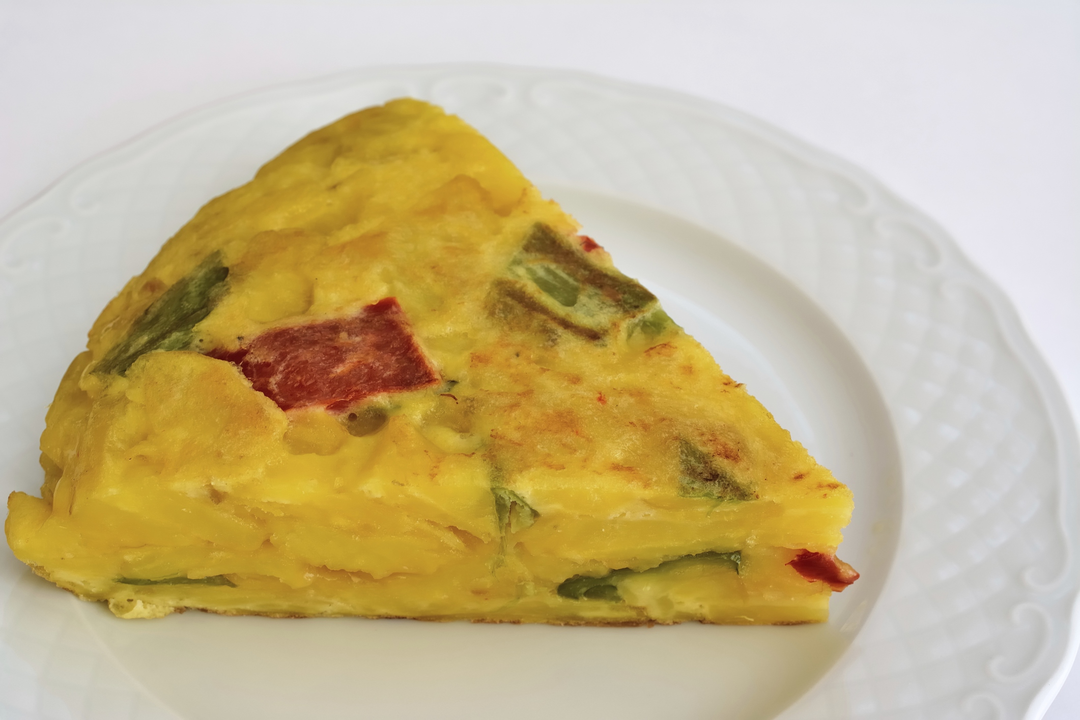 Tortilla de pimientos (Microondas)