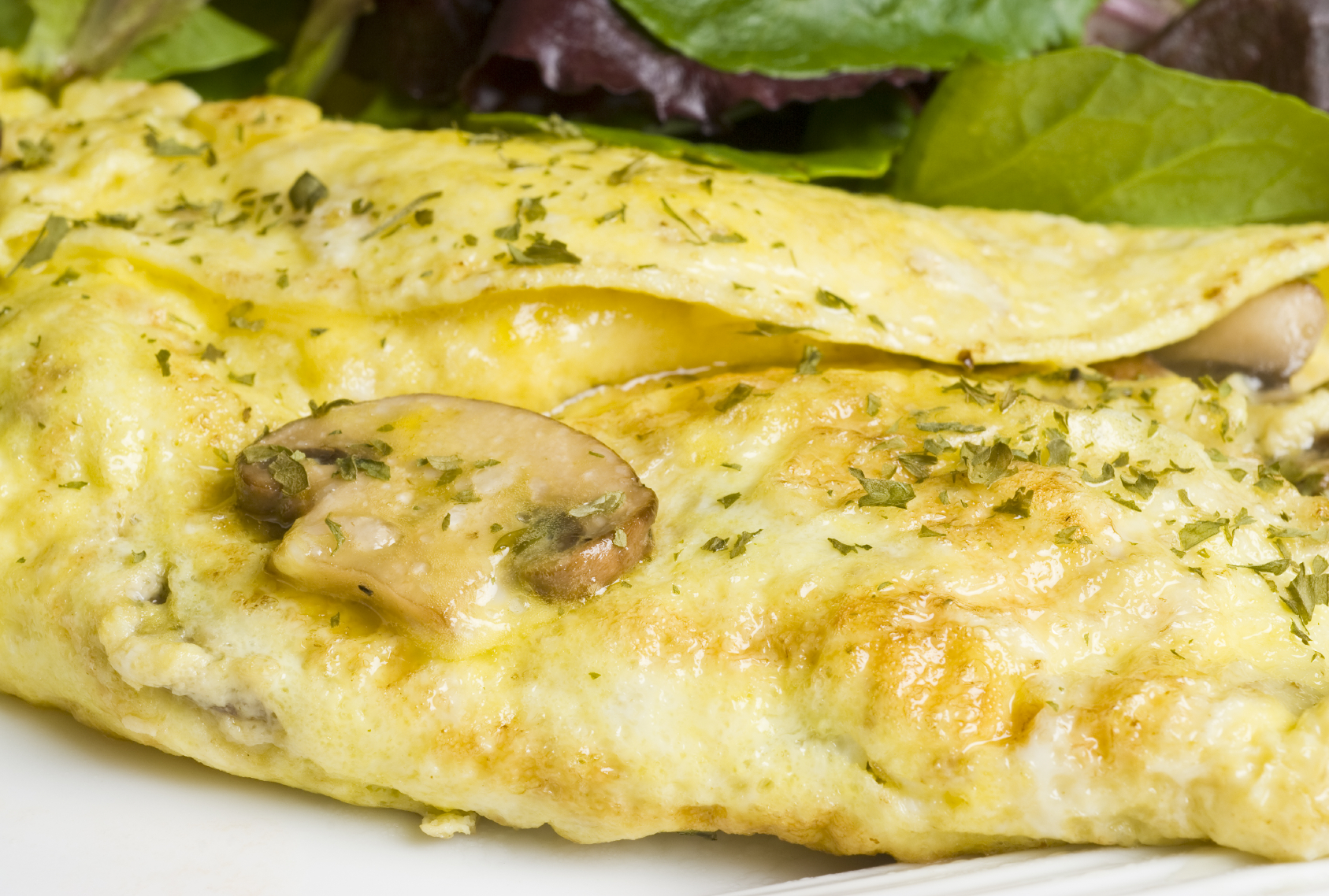 Tortilla de puerros con champiñones