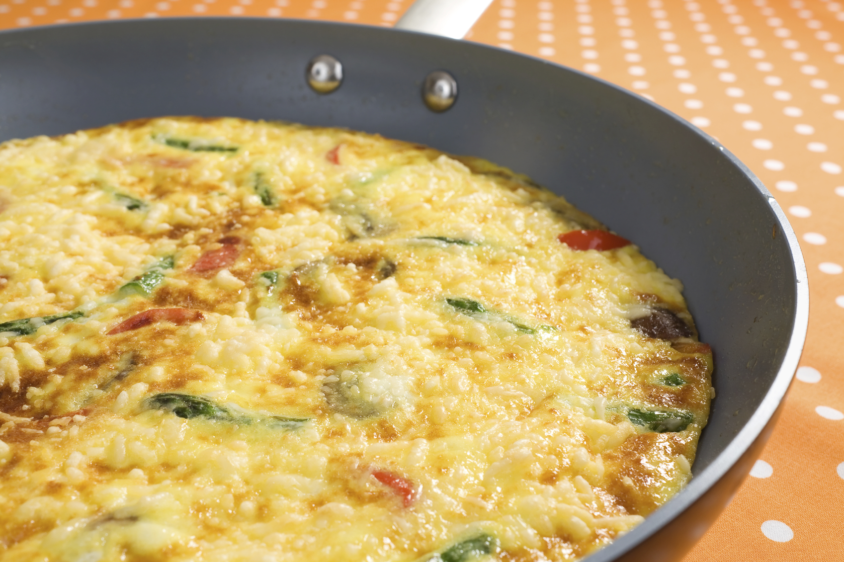 Tortilla de verduras con queso