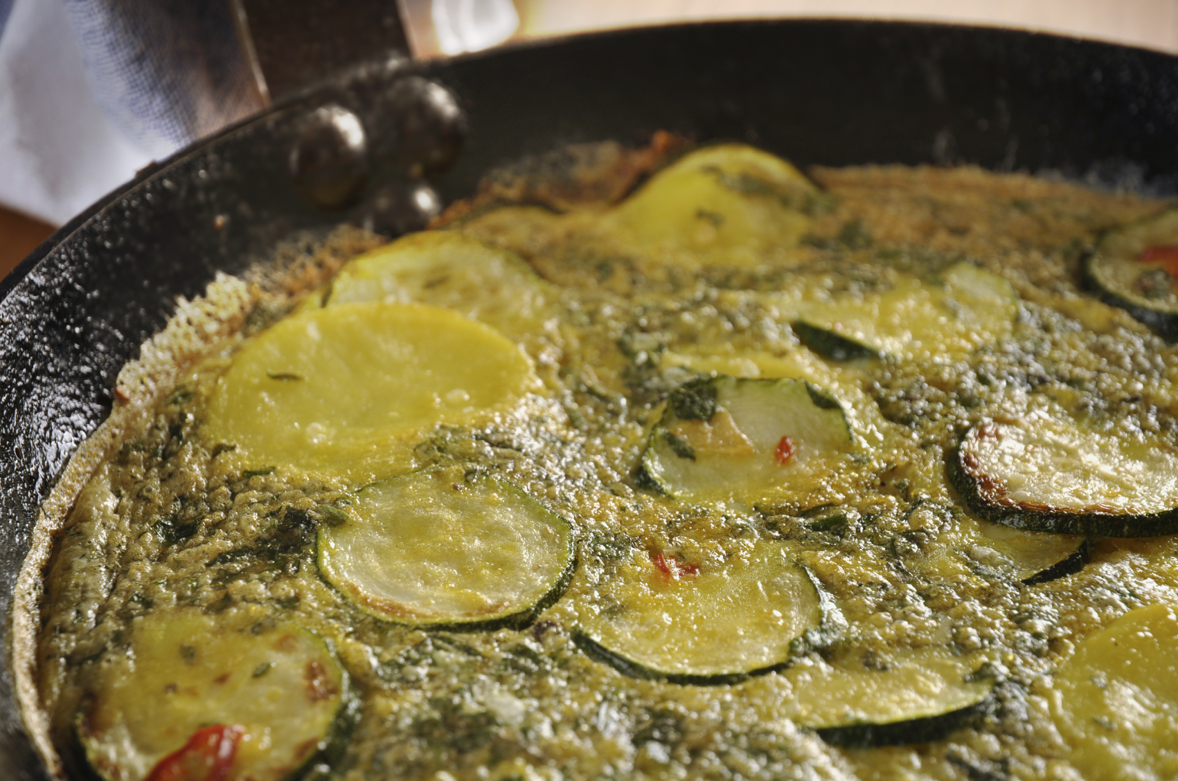 Tortilla de zucchini para la dieta