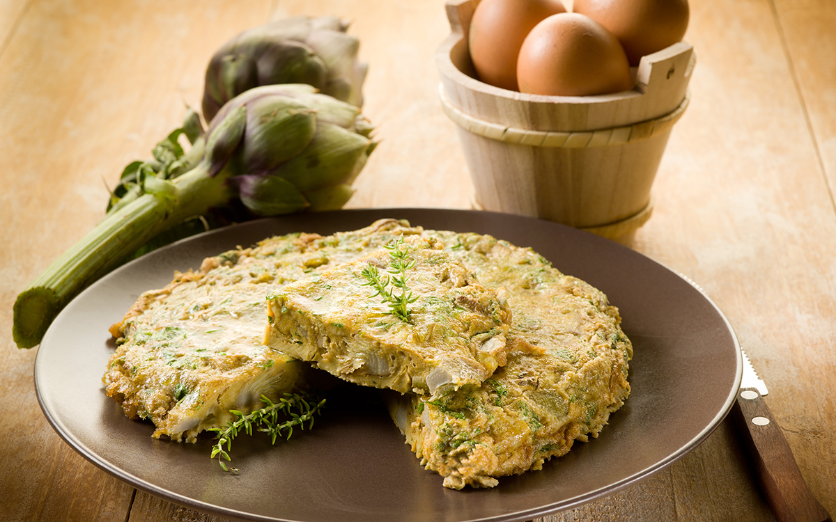 Tortilla de alcachofas