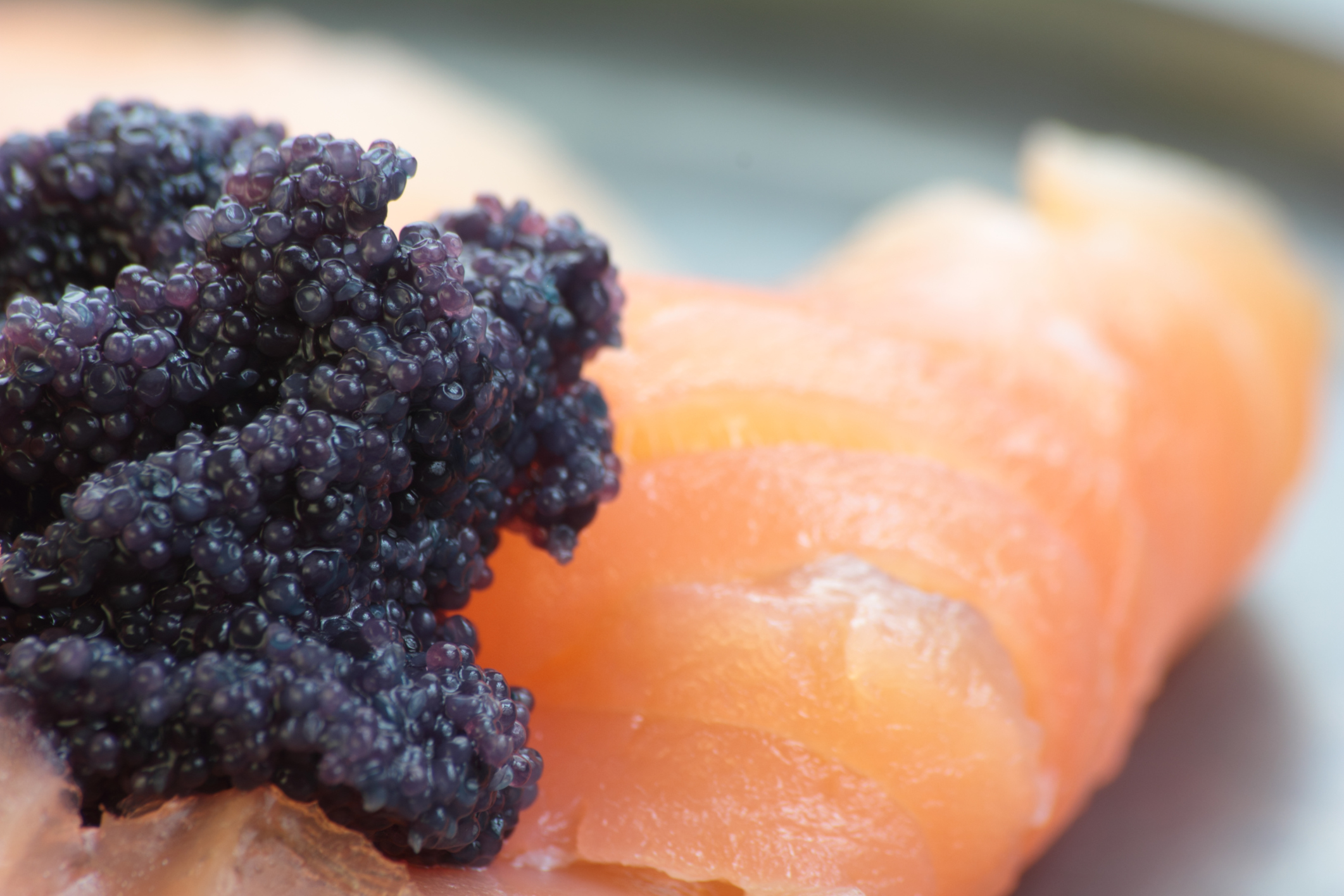Tosta de salmón y caviar