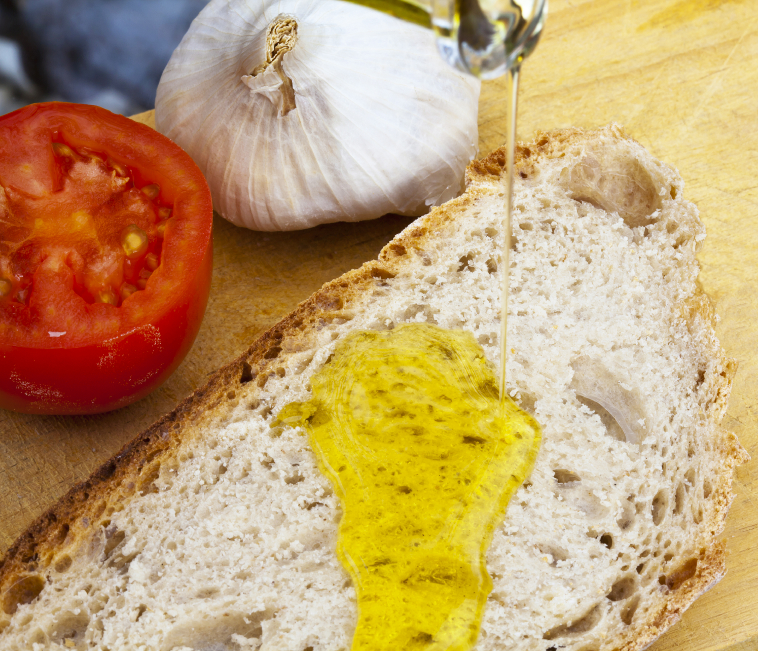 Tostadas con aceite de oliva