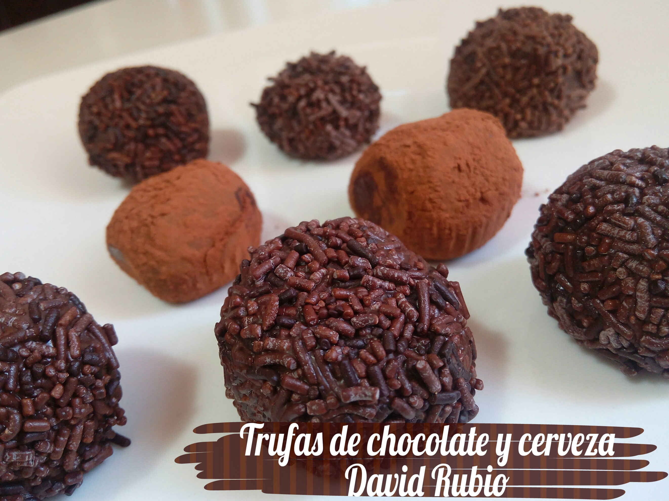 Trufas de chocolate y cerveza