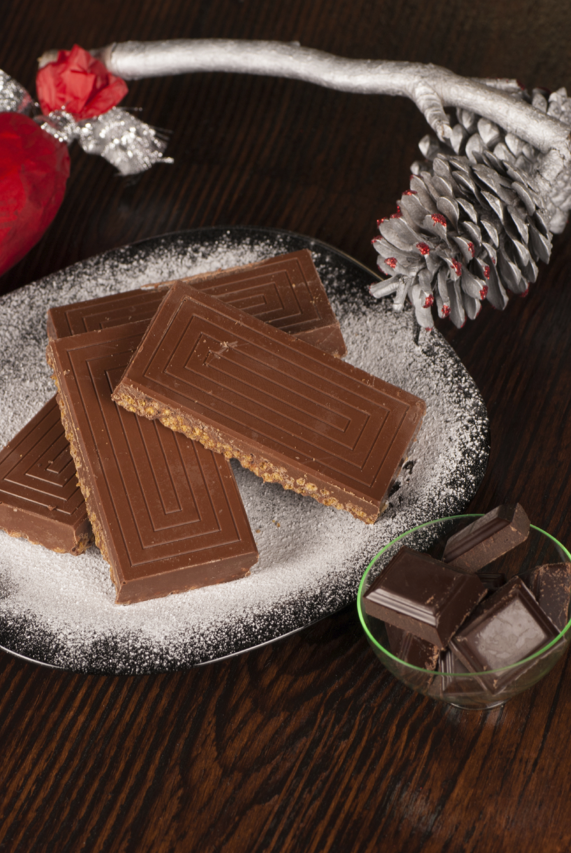 Turrón de chocolate con nueces