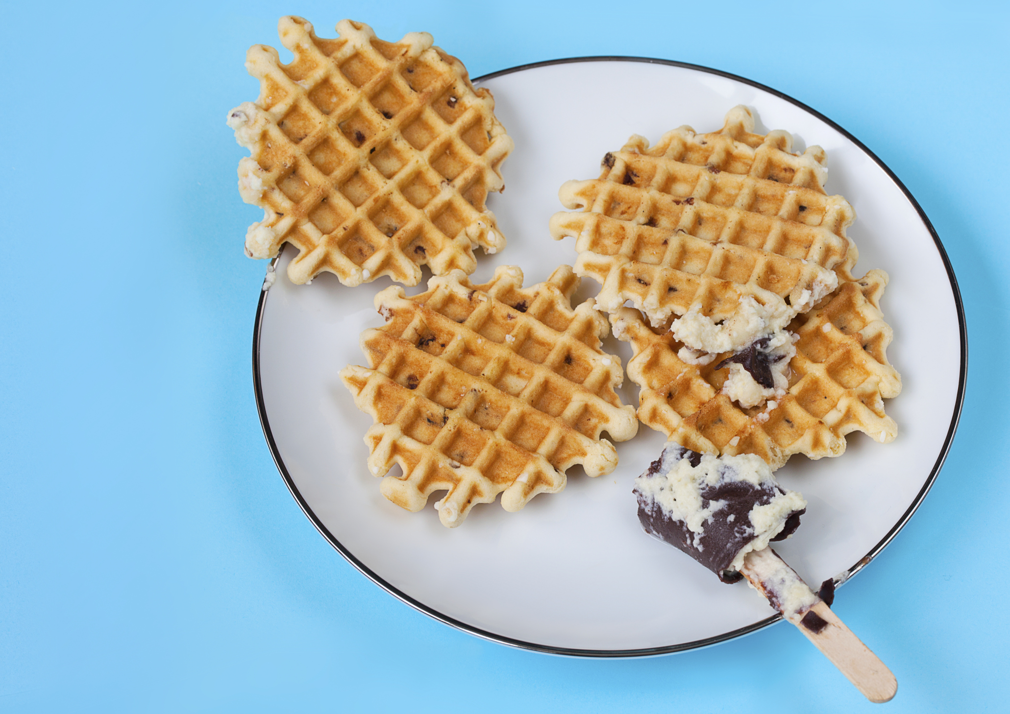 Waffles con chips de chocolate