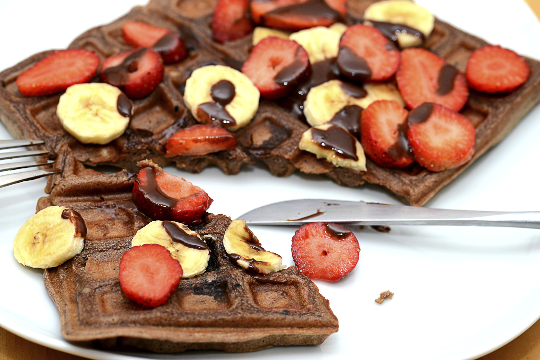 Waffles de chocolate (gofres)